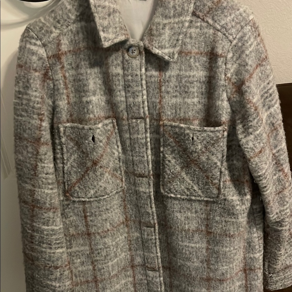Plaid Gray Women's Coat
